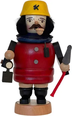 Zdjęcie produktu dla Lenk & Sohn – figurka do wędzenia „Strażak”, 20 cm, autentyczna figurka z Gór Karkonoskich