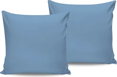 Produktbild von L'Essentiel Linge de Maison, Light Blue, Kissenbezug-Set (2 Stück) (FR), Hellblau, 100 % BAUMWOLLE RANFORCE, 60 x 60 cm