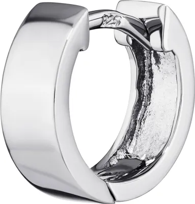 Produktbild von Einzel 925 Sterlingsilber Klappcreole Ohrring 11,3 X 3,8mm Anlaufgeschützt 4787