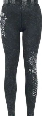 Produktbild von Rock Rebel by EMP Damen graue Leggings mit Print XL