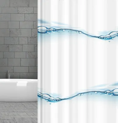 Obrázok produktu pre Textilný sprchový záves Waterline 180x180cm vrátane krúžkov