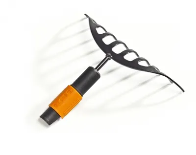 Zdjęcie produktu dla Fiskars QuikFit, Grabie ogrodowe, Czarny, Stal, Pomarańczowy, 1 szt., 225 mm