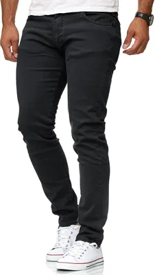 Produktbild von Red Bridge Herren Jeans Hose Slim-Fit Röhrenjeans Denim Colored Schwarz W29 L32