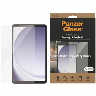 Produktbild von PanzerGlass ®️ Displayschutz Samsung Galaxy Tab A9 | Ultra-Wide Fit, Gehärtetes Glas, Polyethylenterephthalat, 30 g, 1 Stück(e)