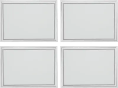Image de 4 sets de table rectangulaires en cuir PU, sets de table pour salle à manger, cuisine, fête, antidérapants, résistants à la chaleur, 40 x 30 cm