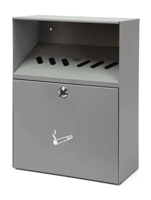 Produktbild von Wandaschenbecher mit Dach grau