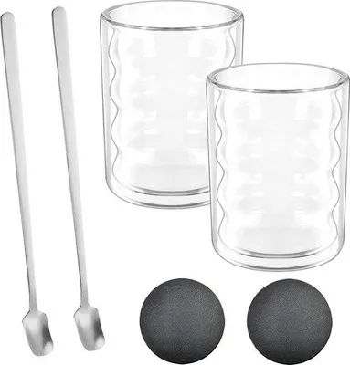 Produktbild von Famanu Espresso-Glas-Set 2 Latte Macchiato Gläser - Doppelwandig, 350 ml