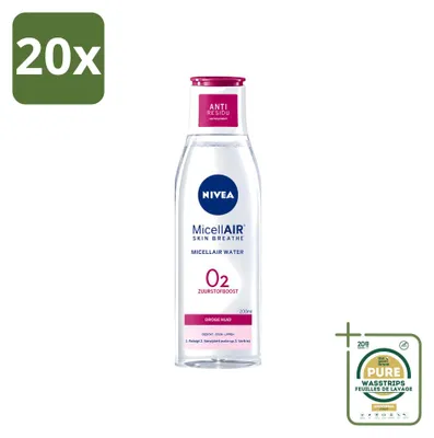 Produktbild von 20 x NIVEA O2 Sauerstoffboost Mizellenwasser - Für trockene Haut - 200 ml - Vorratspackung - 20 Stücke