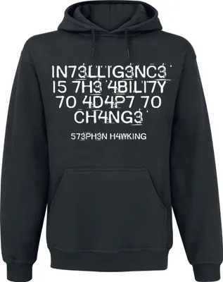Produktbild von Sprüche Kapuzenpullover Herren Intelligence Is The Ability To Adapt To Change schwarz M