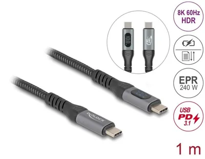 Image de DELOCK Kabel Coaxial USB Type-C St > St 240W 1m