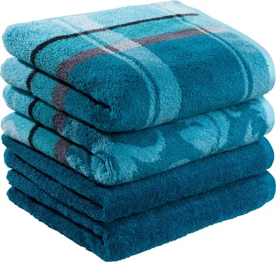 Produktbild von Erwin Müller Handtuch Ludwigsburg" 4er-Pack petrol 50x100 cm"