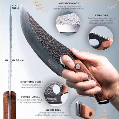 Produktbild von Famanu Küchenmesser Scharfes Klingenblatt - Modernes Design - 20 cm