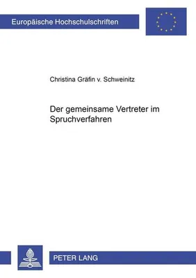Produktbild von Der gemeinsame Vertreter im Spruchverfahren
