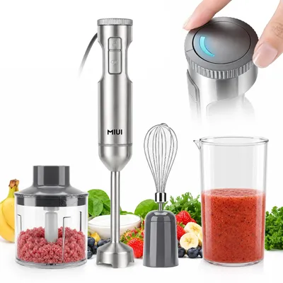 Handmixer-Set, 4-in-1, 800 W, 14 Stufen, Edelstahl, BPA-frei