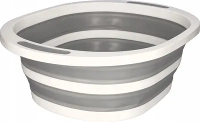 A collapsible silicone bowl on a white background.