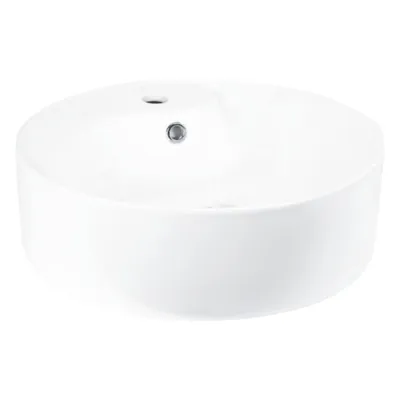 Zdjęcie produktu dla Umywalka nablatowa KERRA KR-09, ceramiczna, biała, okrągła, 46,5 cm