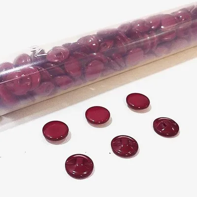 Obrázok produktu pre Plastové gombíky, polkruhové, červené, 18 mm, pre ručné práce