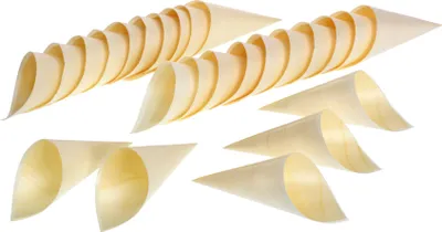 Produktbild von GRÄWE Kegel 25 Stück Naturholz 12 cm unbehandelt