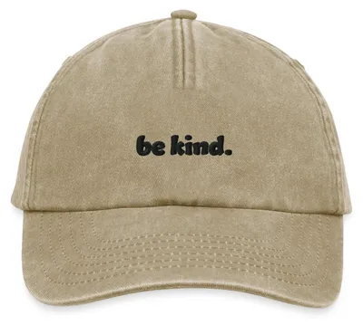 Produktbild von Spreadshirt Stickmotiv Be Kind Schriftzug Vintage Cap, One size, Vintage Beige