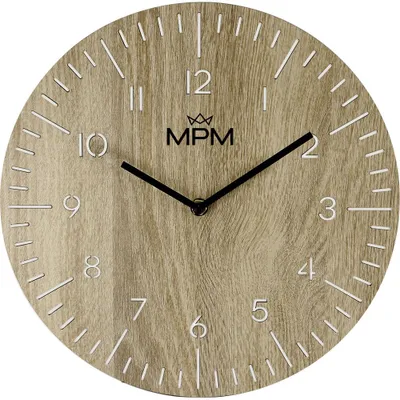Produktbild von MPM-Quality Lines Wanduhr Holz lautlos Braun 30 cm