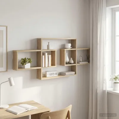 Productafbeelding van Maison Exclusive - Wandplank Sonoma-eikenhout, 130 x 10 x 50 cm, houtvezelplaat