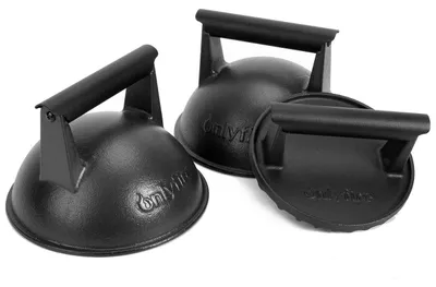 Smash Burger Set, emailliertes Gusseisen, 2 Schmelzhauben