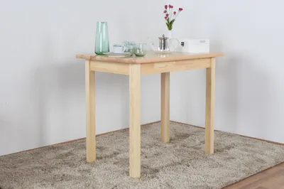 Produktbild von Küchentisch 60x90 cm Kiefer massiv, Farbe: Natur