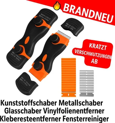 Produktbild von Kunststoffschaber Metallschaber Glasschaber Vinylfolienentferner Kleberesteentferner Fensterreiniger