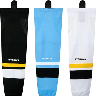 Immagine prodotto di TRONX SK300 Calzettoni da hockey senior, Pittsburgh Penguins, Sky Blue, Taglia: 30 pollici