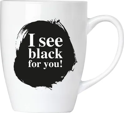 Produktbild von Brubaker - I See Black for You! - Kaffeetasse aus Keramik - 300 ml - Kaffeebecher