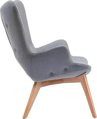 Immagine prodotto di Sedia da pranzo grigia di design in legno monoposto per soggiorno sedie