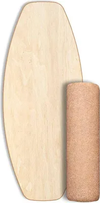 Produktbild von Daffy Boards Allrounder Balance Board Set mit Korkrolle - Design: Blank / DIY