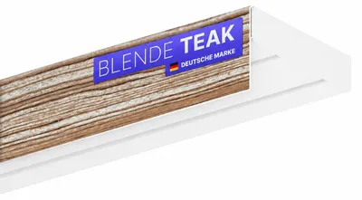 Image de Barrette de fixation pour rail de rideau, bois de teck, 7 mètres