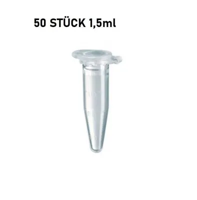 Produktbild von 50 Stück Reaktionsgefäße 1,5ml Kapseln Transparent