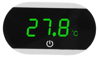 Produktbild von Digitales Aquariumthermometer mit LED-Display, Touch-Bedienung und °C/°F-Umschaltung - Weiß