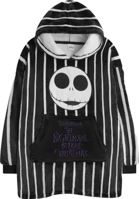 Obrázok produktu pre The Nightmare Before Christmas - detská mikina s kapucňou NS8813 (jedna veľkosť) (čierna/biela)