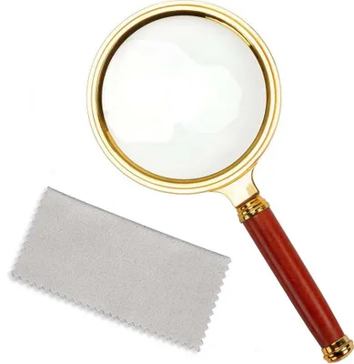 Produktbild von Lupe mit 10 fach für Schmuck Senioren, Handlupe (Leselupe) 80mm Ø für Lesen, Inspektion, Briefmarken, Antiquitäten, Objektiv Schmuck Lupe