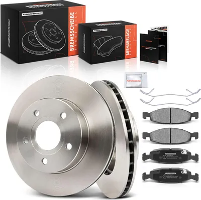 Produktbild von Frankberg 2x Bremsscheiben 4x Bremsbeläge Vorderachse für Jeep Grand Cherokee II WG WJ 2.7L 3.1L 4.0L 4.7L 1999-2005