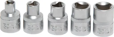 Zdjęcie produktu dla Zestaw nasadek trójkątnych | M5 - M12 (8 - 16,5 mm) | 5 szt.