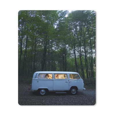 Produktbild von MuchoWow® Mauspad Mousepad Bus - Licht - Wald 30x40 cm - Mousepads - Maus Mat - Pad - Mausunterlage - Mausmatten