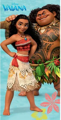 Produktbild von Moana - "Vaiana" Badetuch, Baumwolle AG4143 (140 cm x 70 cm) (Bunt)