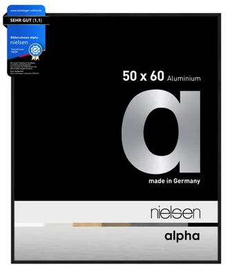 Produktbild von nielsen Aluminium Bilderrahmen Alpha, 50x60 cm, Eloxal Schwarz Matt