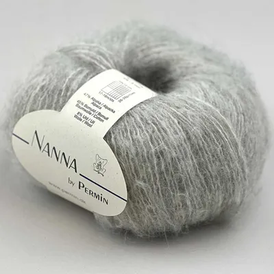 Produktbild von Nanna by Permin – Garn naturfarbig (Alpaka, Baumwolle, Merino) (06 hellgrau)