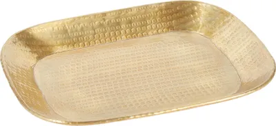 Image de Plateau bougie Scandinave Lesha Or 28cm Angulaire
