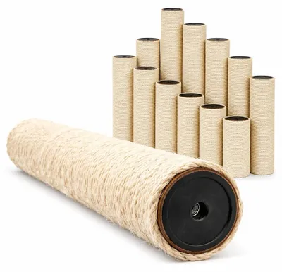Imagen del producto de Poste de sisal de 45x7,1 cm (rosca M10), 2 roscas internas, sin tornillo