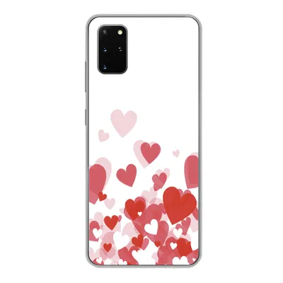 Produktbild von MuchoWow® Handyhülle Schutzhülle Hülle für Samsung Galaxy S20 Plus Eine Illustration eines Regens der Herzen Silikon Softcase Handy Hülle - Hartschale