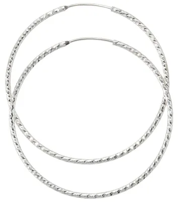 Produktbild von Creolen Creole Ohrringe aus 925 Silber diamantiert Durchmesser 50mm Damen