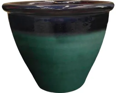 Obrázek produktu pro Květináč Lafiora glazovaná keramika Ø 29 cm V 23 cm zelený