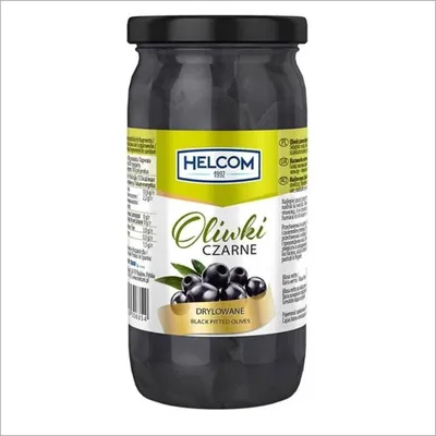 Produktbild von Helcom Schwarze entsteinte Oliven 880 g