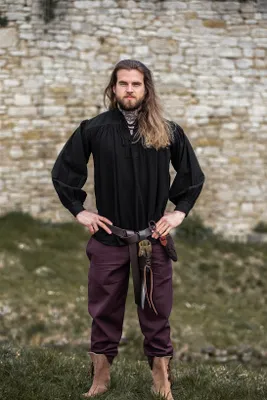 Produktbild von Mittelalter Schnürhemd Schwarz "Friedrich" S